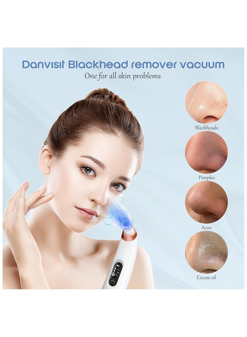 PANDA JOJO Blackhead Remover Pore Vacuum Cleaner, USB Rechargeable Water Cycle Pore Cleanser, 3 Adjustable Suction Modes, 6 Suction Prob - Image 2