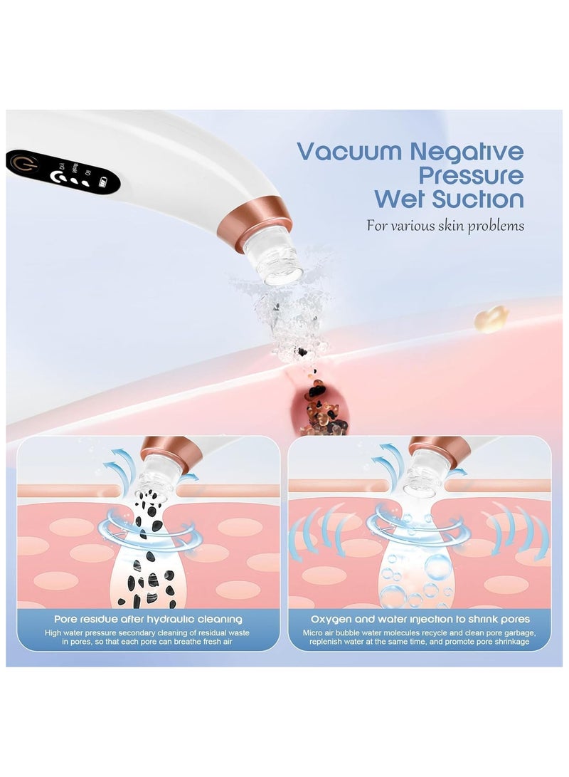 PANDA JOJO Blackhead Remover Pore Vacuum Cleaner, USB Rechargeable Water Cycle Pore Cleanser, 3 Adjustable Suction Modes, 6 Suction Prob - Image 3