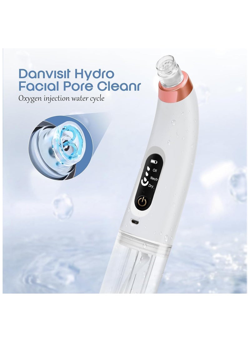 PANDA JOJO Blackhead Remover Pore Vacuum Cleaner, USB Rechargeable Water Cycle Pore Cleanser, 3 Adjustable Suction Modes, 6 Suction Prob - Image 4