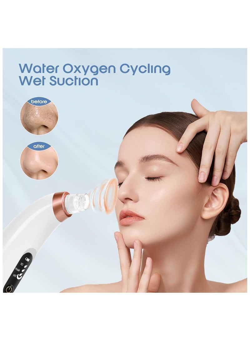 PANDA JOJO Blackhead Remover Pore Vacuum Cleaner, USB Rechargeable Water Cycle Pore Cleanser, 3 Adjustable Suction Modes, 6 Suction Prob - Image 5