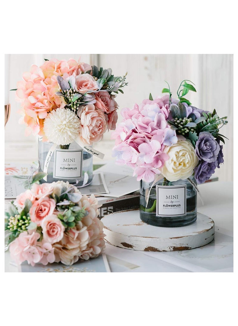 Artificial Flowers With Vases, Fake Flowers Rose Bouquet Table Decoration, Hydrangea Artificial Flower Table Wedding Party Family Bedroom Living Room Table Decoration - pzsku/Z0183783D8D7B48FF5BCCZ/45/_/1717306596/30c1fd9f-9577-40ff-86aa-96a1ae056047