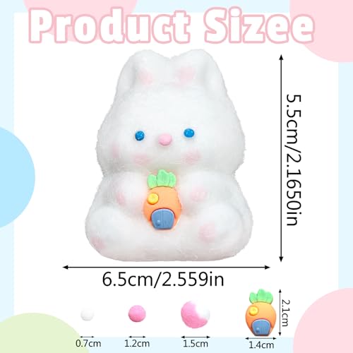 safoezy Easter Basket StuffersTaba Squishy RabbitCute Taba Squishies Rabbit Animal Squeeze ToyEaster Basket Stuffers for ToddlerFidget Toy for Kids Adults for Anxiety Stress ReliefParty Favors - Image 5