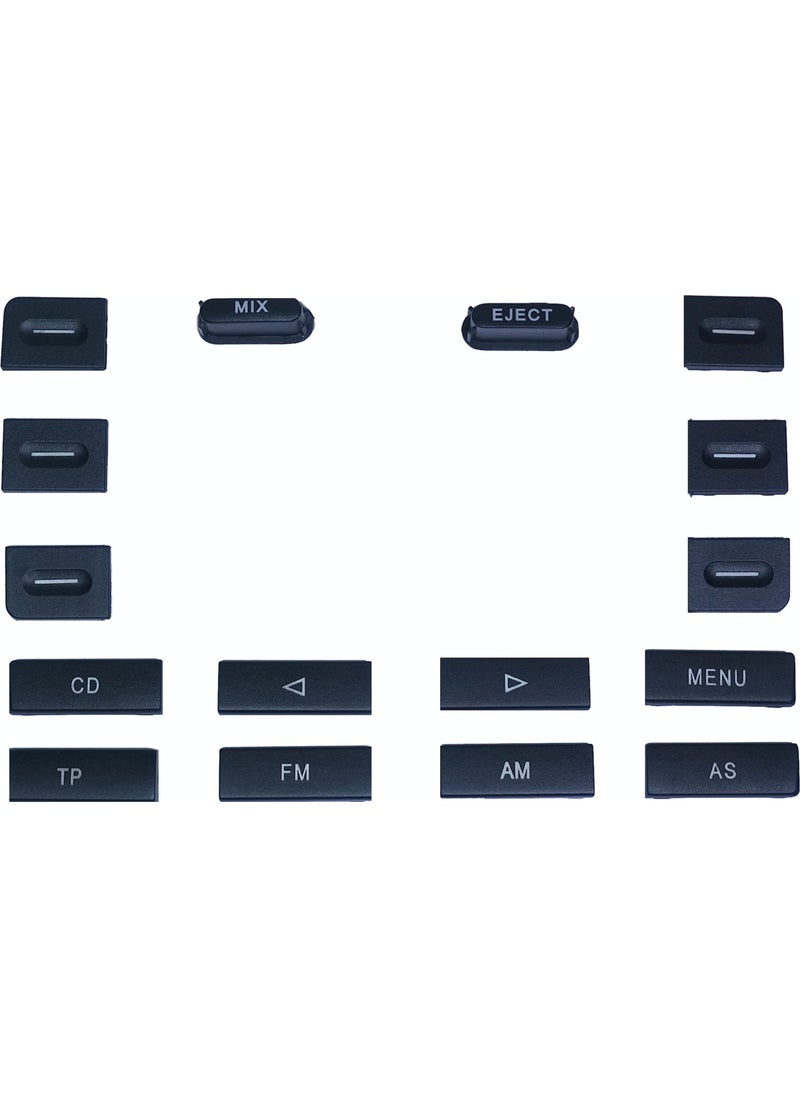 Alpha Auto Part Volkswagen Radio CD 16 Pieces Key Button Cover Repair Kit Rcd 300  - Image 1