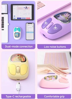 iMice Bluetooth dual-mode charging USB wireless silent luminous mouse  - Image 2