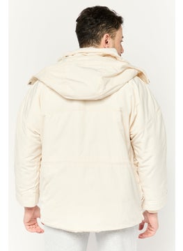 adidas Originals Men Sportswear Fit Long Sleeve Outdoor Parka Jacket, Off White  - Image 4