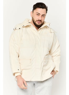 adidas Originals Men Sportswear Fit Long Sleeve Outdoor Parka Jacket, Off White  - Image 1