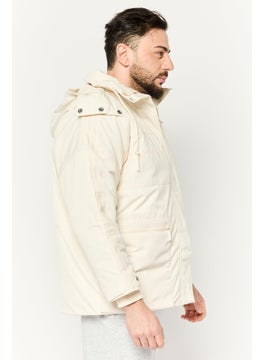 adidas Originals Men Sportswear Fit Long Sleeve Outdoor Parka Jacket, Off White  - Image 3