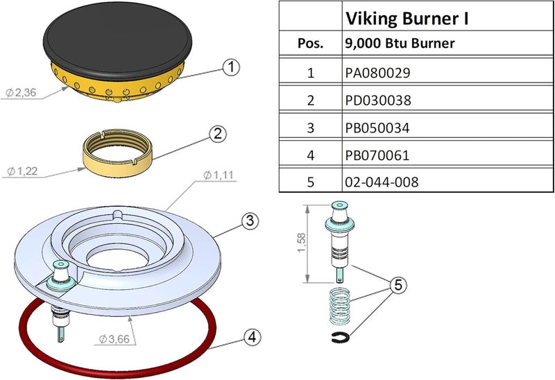 Isphording Genuine Viking PD030038 Retainer Ring - Sub From PG200010 - Image 2