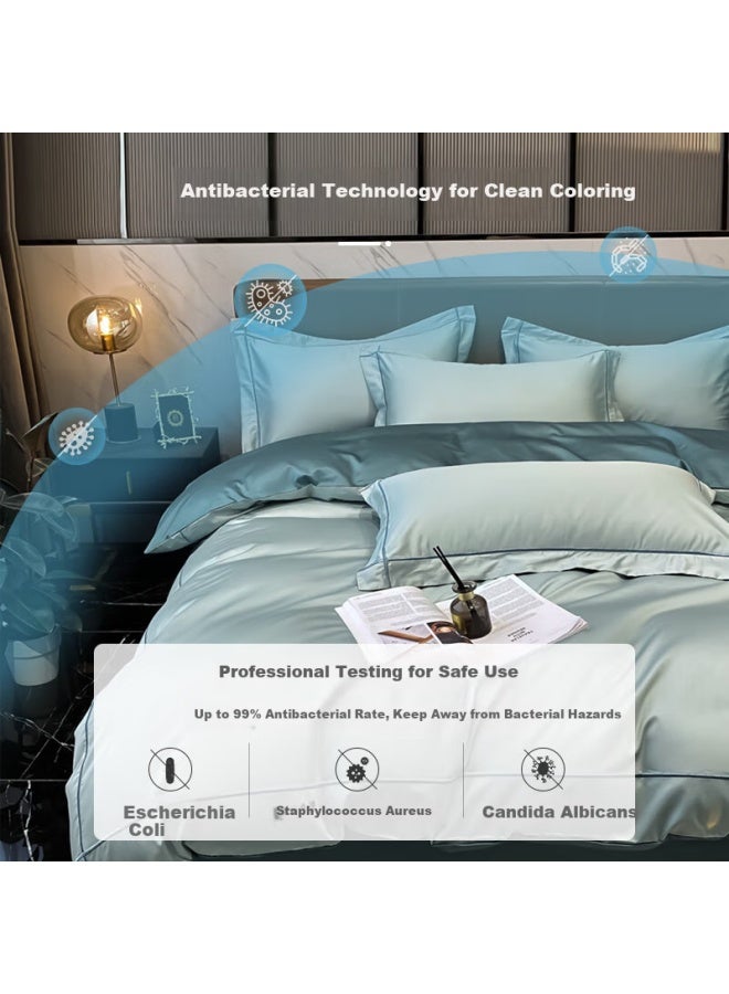 La Torretta Duvet Cover Single Piece, 100 Thread Count Antibacterial Xinjiang Long-staple Cotton Duvet Cover, Pure Cotton Bedding, Blue, 220*240cm