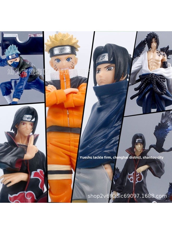 Naruto Naruto Kakashi Sakura Bo Feng Shui Door Spell Sasuke Crow Skunk Two-headed Hand Ornaments-Color:5th Generation Adult Naruto 6-piece Set-bag  - Image 2