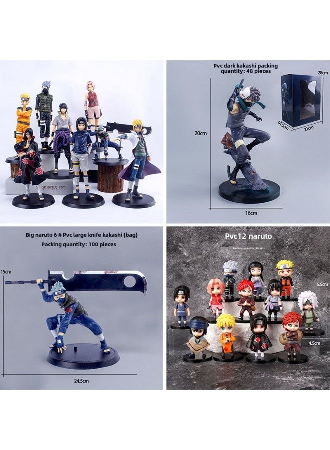 Naruto Naruto Kakashi Sakura Bo Feng Shui Door Spell Sasuke Crow Skunk Two-headed Hand Ornaments-Color:5th Generation Adult Naruto 6-piece Set-bag  - Image 3