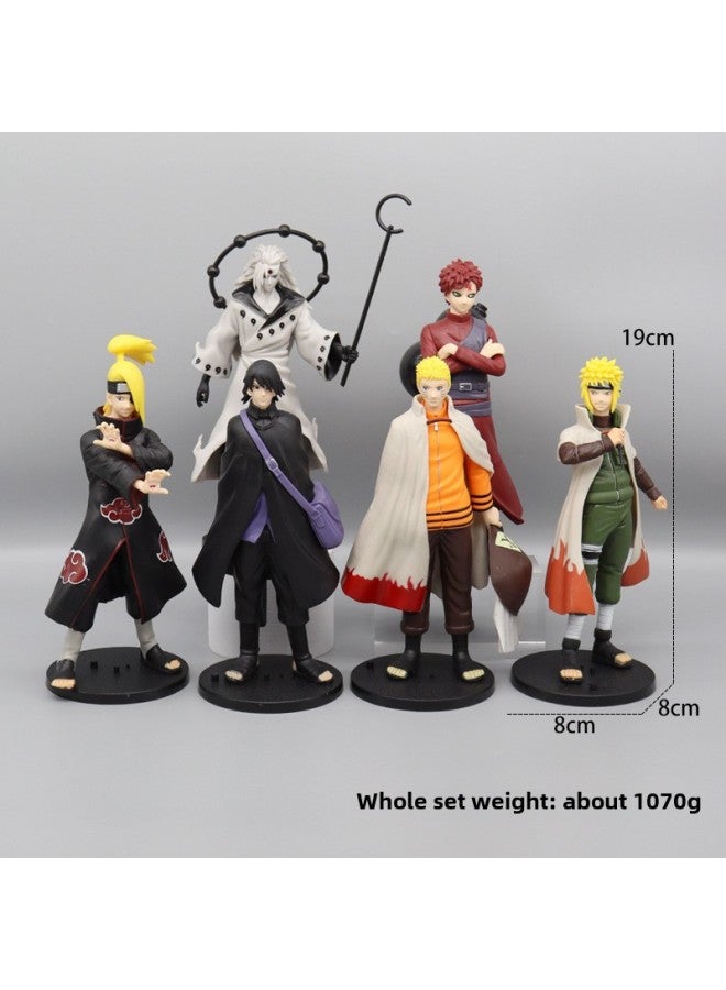 Naruto Naruto Kakashi Sakura Bo Feng Shui Door Spell Sasuke Crow Skunk Two-headed Hand Ornaments-Color:5th Generation Adult Naruto 6-piece Set-bag  - Image 1