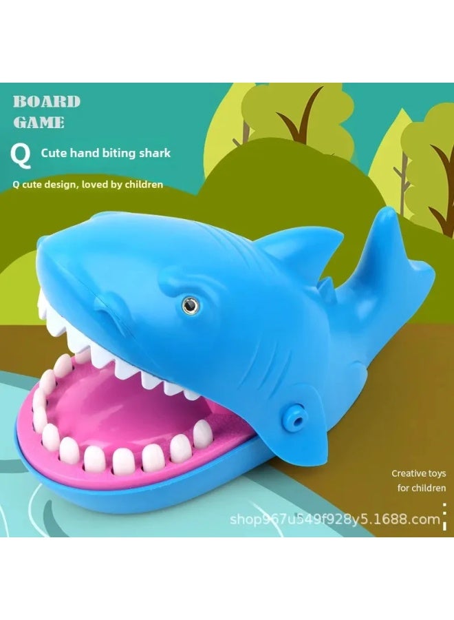 Stress Relief Shark Bite Finger Toy Evil Dog Dinosaur Pirate Bucket Parent-Child Interaction Children's Prank Toys-Color:Dolphin [window Box] Blue - Image 5