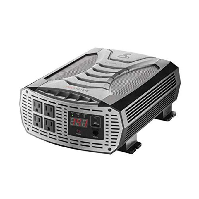 Cobra PRO 3000W Professional Grade Power Inverter, Portable 3000-Watt Car Charger, 4 Grounded AC Outlets, 2 Fast Charge USB Ports and Remote Controller (CPIALCDG1) Included - Image 4