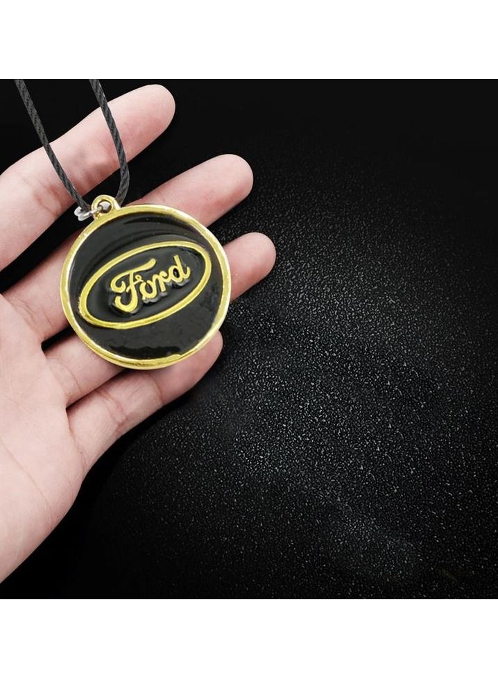 Ford Mini Car Decoration Chain With F0RD Logo Car Emblem Car Mirror Hanging Pendant Metal 1 Pcs - Image 1