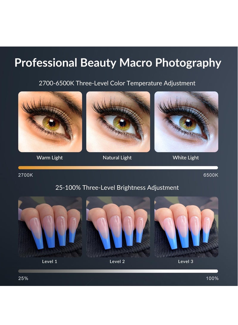 KASTWAVE Thread Lens Adapter 17mm+37mm with LED Fill Light, One-Piece Lens Phone Adapter for Android/iPhone, Professional Macro Photography Lens Attachments for Macro/Wide Angle/Flow/Radial/Star Filter/ - Image 4