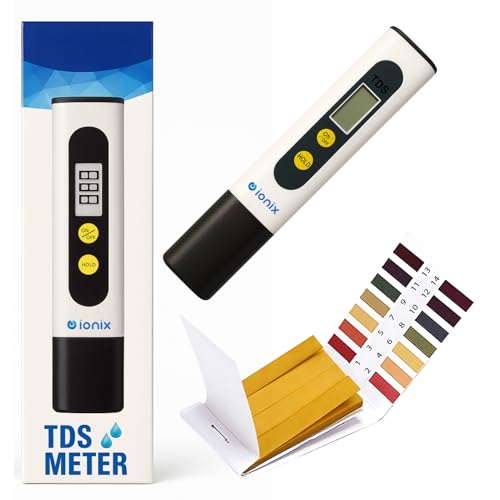 IONIX Digital Tds Tester & Ph Test Strips Combo, TDS Meter for Water Testing for Measuring Tds/Ppm- White - Image 1