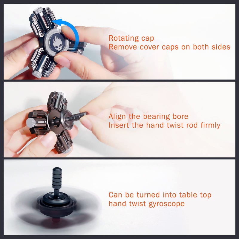 INNÃ”PLUS INNOPLUS Fidget Spinners, Fidget Spinner Gifts for Adults, Finger Hand Spinner, Metal Fidget Spinner, Fidget Toys, Fidgets for Teens, Stress Anxiety ADHD Relief Figets Toy, Luminous Night Effects - Image 4