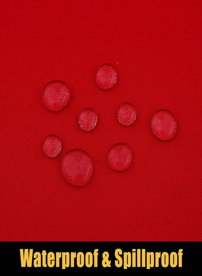 smiry غطاء طاولة نزهة مستطيل سميري، غطاء طاولة مرن مقاوم للماء لطاولات بطول 6 أقدام، غطاء طاولة بوليستر قابل للغسل للتخييم، داخلي وخارجي (أحمر، 30"x72") - Image 4