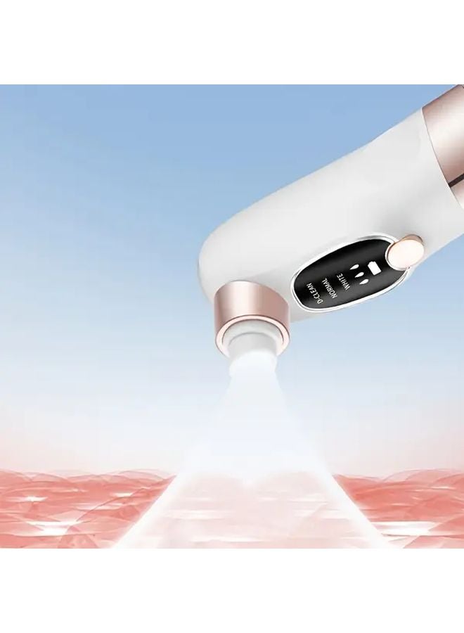 أداة إزالة الرؤوس السوداء قابلة لإعادة الشحن عبر منفذ USB أبيض اللون مع 5 رؤوات تنظيف مسام الوجه - Image 4