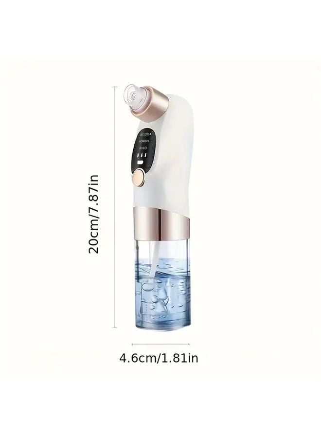 أداة إزالة الرؤوس السوداء قابلة لإعادة الشحن عبر منفذ USB أبيض اللون مع 5 رؤوات تنظيف مسام الوجه - Image 3