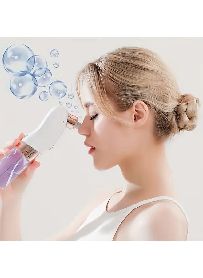 أداة إزالة الرؤوس السوداء قابلة لإعادة الشحن عبر منفذ USB أبيض اللون مع 5 رؤوات تنظيف مسام الوجه - Image 5