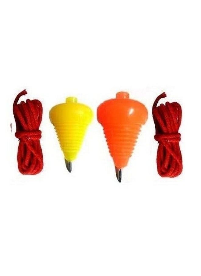 Amit Marketing - Plastic Spinning Lattu With Thread I Bhawra I Latto I Bambaram I Traditional Indian Game I Outdoor Games I Fun & Therapeutic I Toys For Kids & Adults Multicolor (Pack Of 2) - Image 1