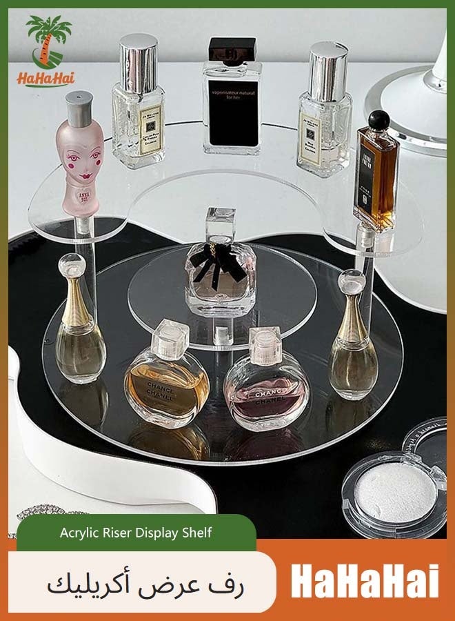 HaHaHai Acrylic Riser Display Shelf, circular perfume display rack ...
