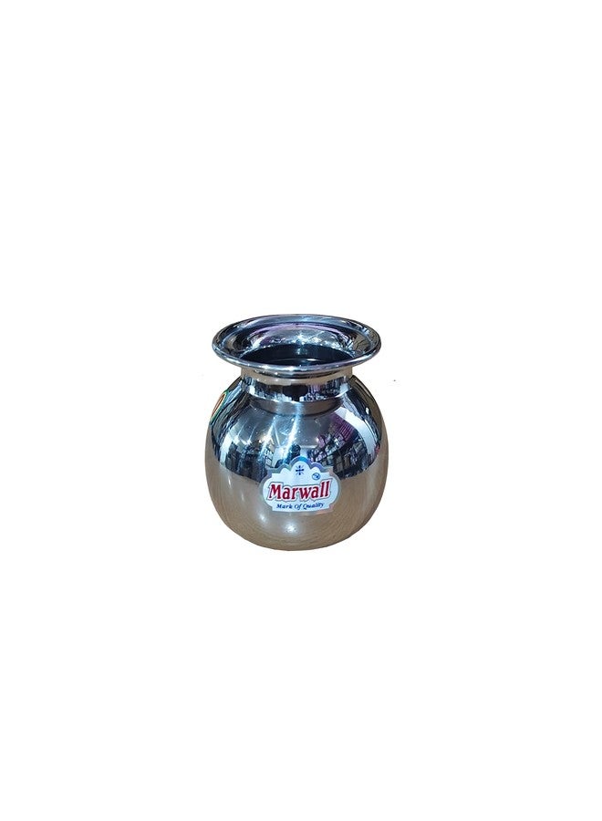 Marwall Stainless Steel Pooja/Multipurpose Lota-150ml (Round) - Image 1