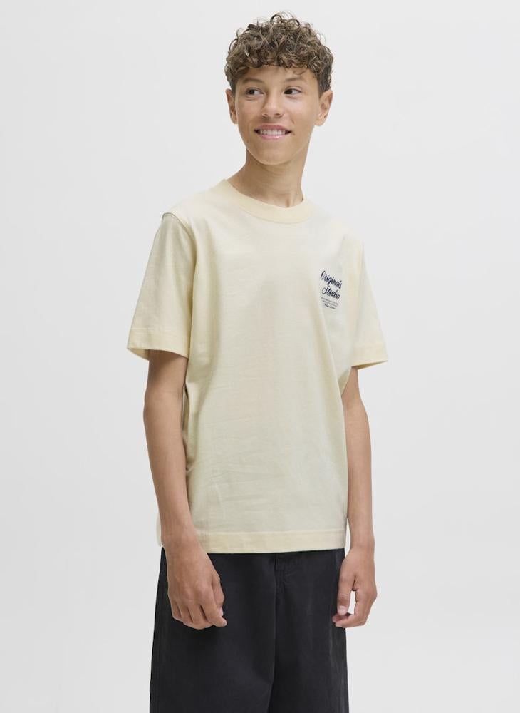 Jack & Jones Junior Youth Logo Crew Neck T-Shirt - Image 1