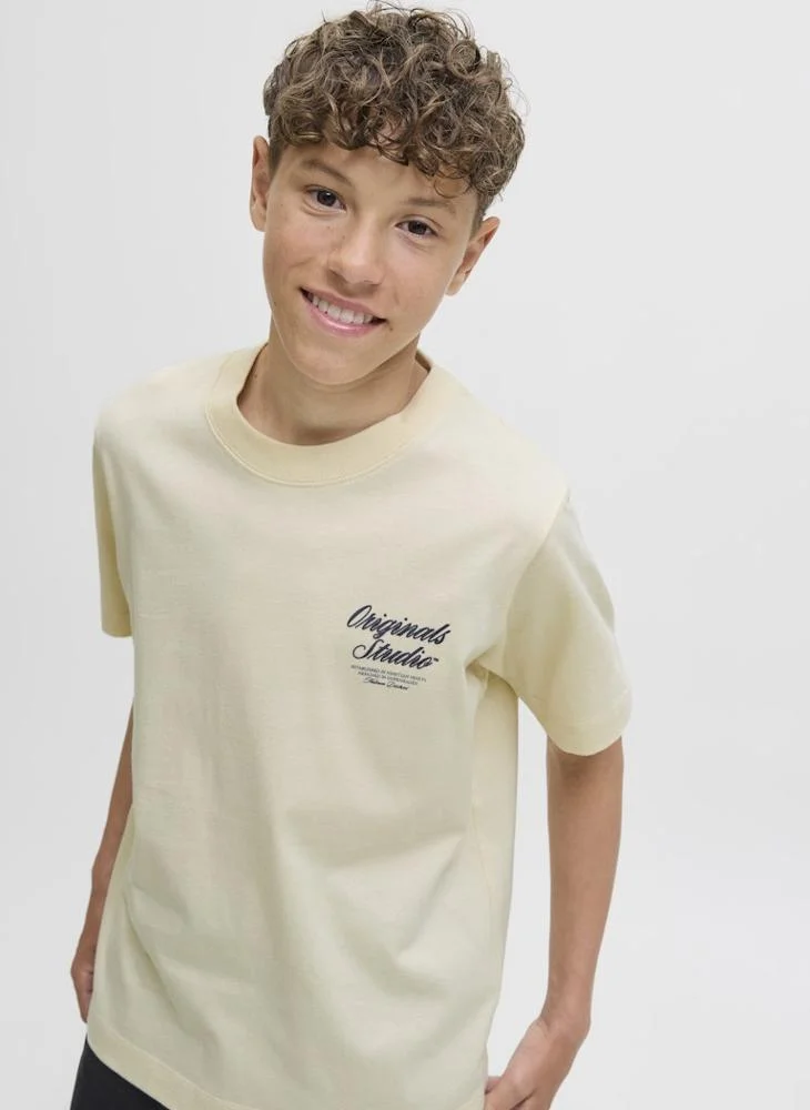 Jack & Jones Junior Youth Logo Crew Neck T-Shirt