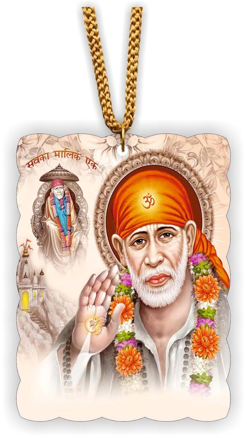 ART END car Decoration Item Interior shiridi saibaba Idol car Hanging Accessories Photo - 2 - Image 3