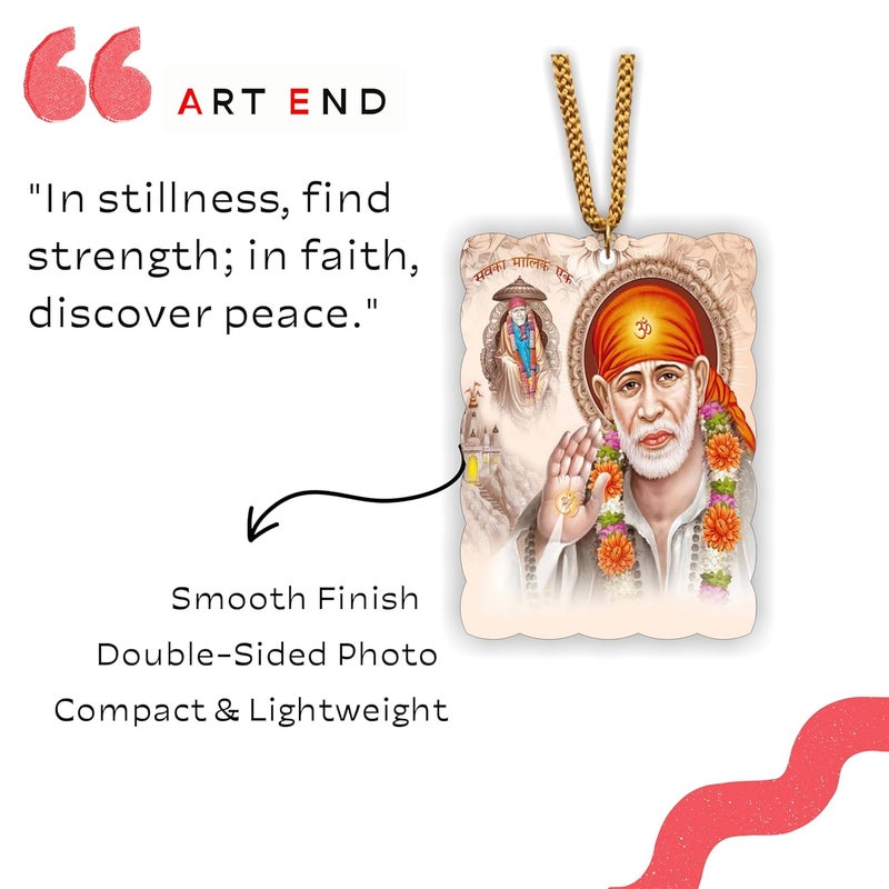 ART END car Decoration Item Interior shiridi saibaba Idol car Hanging Accessories Photo - 2 - Image 5