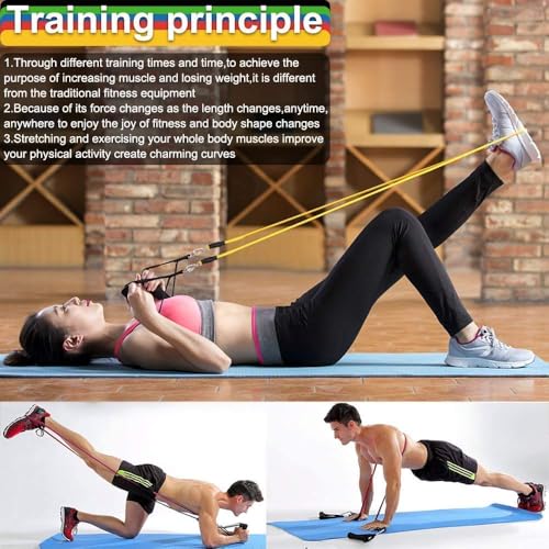 Ketmart Resistance Exercise Bands with Door Anchor, Handles, Waterproof Carry Bag, Legs Ankle Straps for Resistance Training, Physical Therapy, Home Workouts ,TPE Rubber - Image 5
