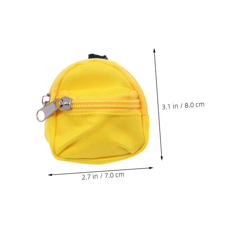 Mini Canvas Backpack Dollhouse Accessories 4PCS for Photography Scenes - Image 3