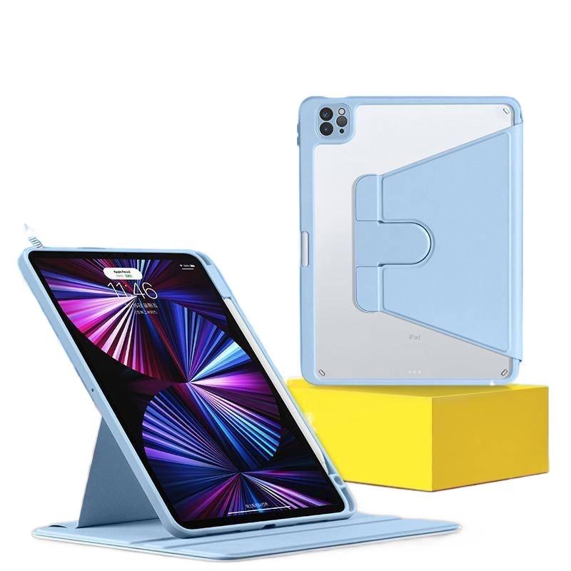DGG حافظة آيباد دوارة متوافقة مع iPad Air مع حامل قلم باللون أبيض باللون الأبيض - Image 2