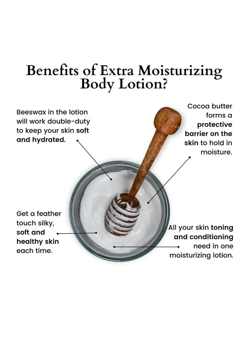 Nutrinorm Extra Moisturising Body Lotion Cocoa Bliss Body Lotion ParabenFree Formula for Intense Moisture Enriched with Cocoa Butter and Beeswax for Luxurious Hydration 250ml