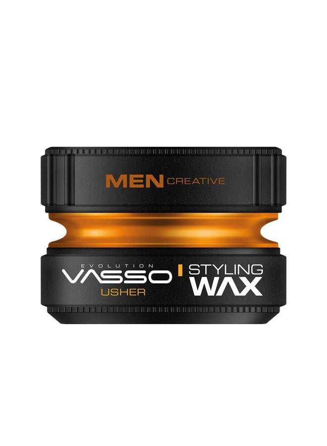 Vasso Pro-Aqua Usher Hair Styling Water Based Gel Wax, Orange, 150 ml - Image 1
