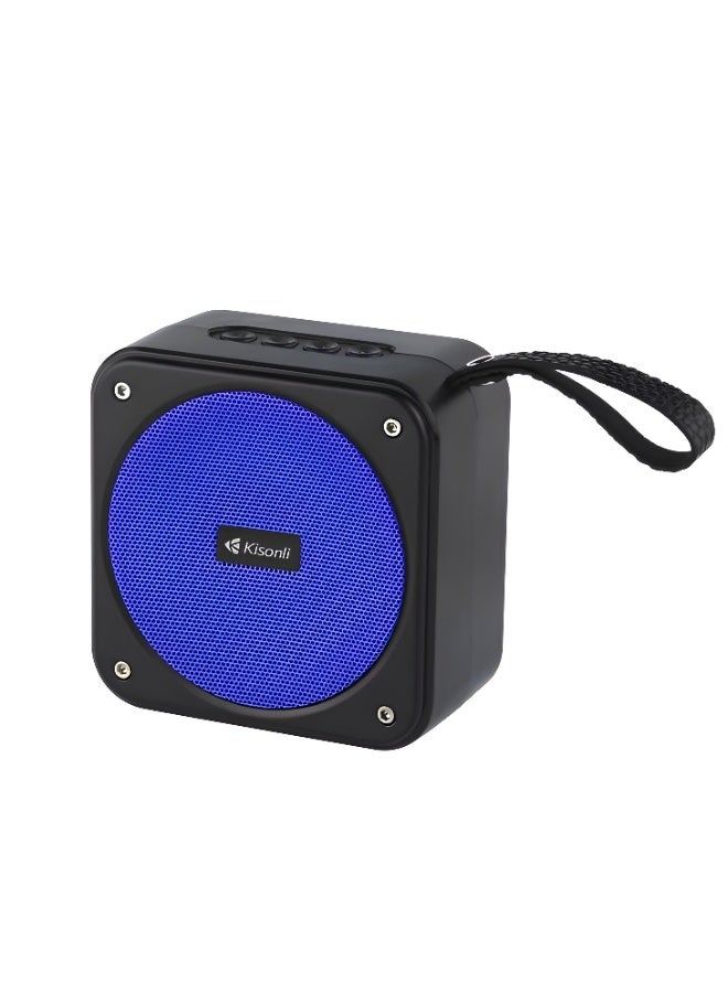 Kisonli S21 Mini Portable Speaker – Powerful 5W Stereo Sound – 500mAh Battery – Up to 5 Hours Playtime – Blue - Image 1