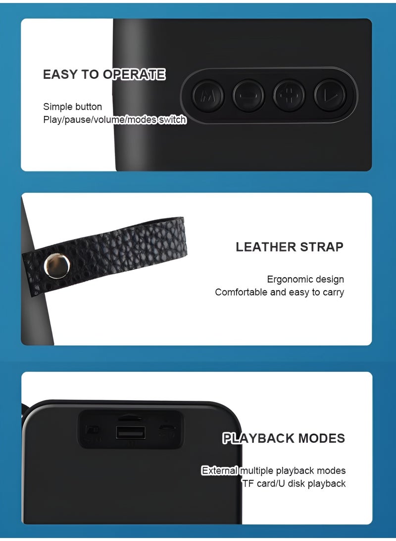 Kisonli S21 Mini Portable Speaker – Powerful 5W Stereo Sound – 500mAh Battery – Up to 5 Hours Playtime – Blue - Image 5