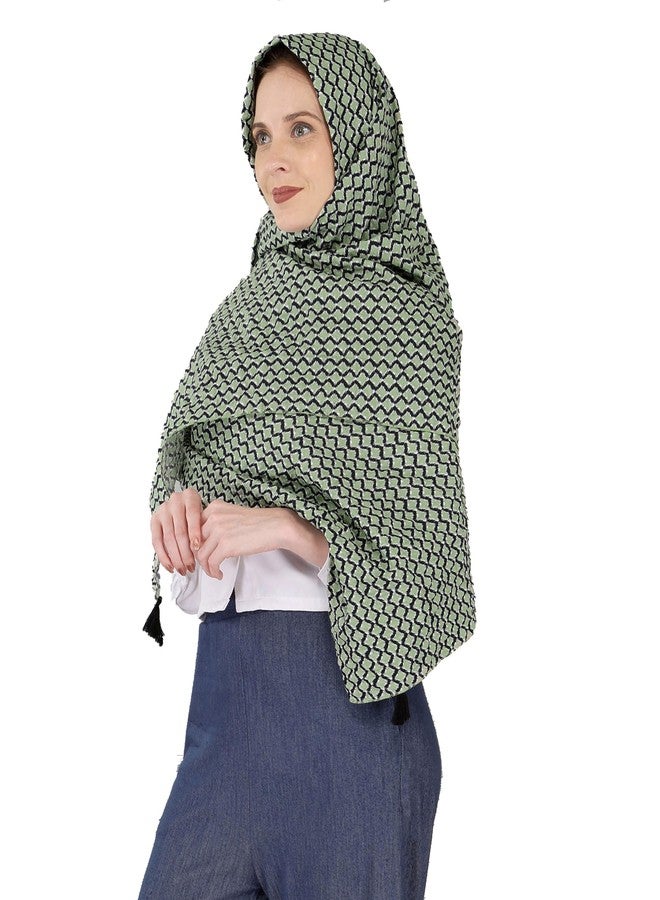 Switchon Nursing Cover for Breastfeeding Multi Use Poncho Style Scarf with Buttons, Feeding Apron Breathable for Pre & Post Pregnancy Free Size (72inch x 26inch) (Green) - Image 3