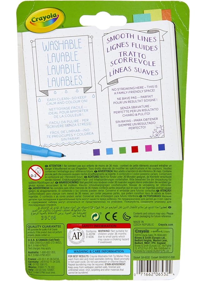 Crayola Take Note Washable Felt Tip Pens 6 Count - Image 4