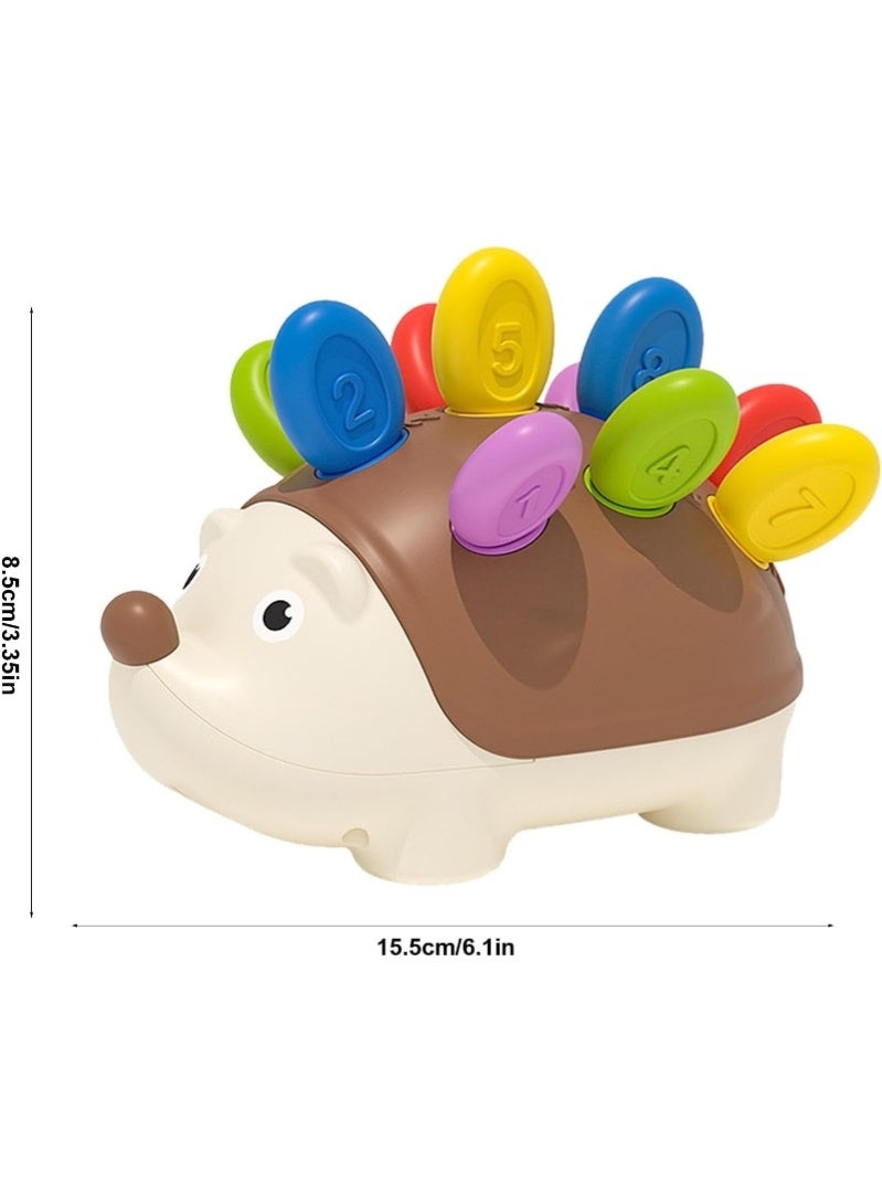 رحلة التنوعD ألعاب تنمية المهارات الحركية الدقيقة للأطفال الصغار من 1 إلى 3 سنوات، مجموعة تعليمية مونتيسوري على شكل قنفذ صغير، لعبة تعليمية لفرز الأرقام، هدايا تنمية للأطفال الرضع من 12 شهرًا فما فوق، للأولاد والبنات والأطفال الرضع من عمر سنة إلى 3 سنوات - Image 3