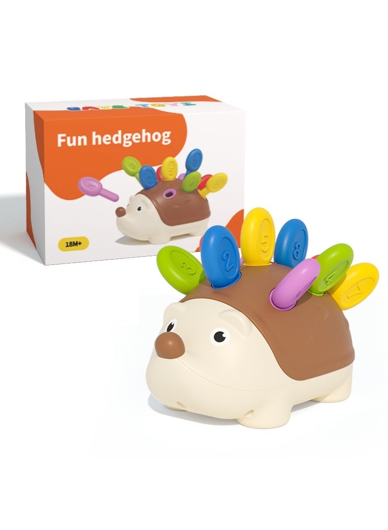 رحلة التنوعD ألعاب تنمية المهارات الحركية الدقيقة للأطفال الصغار من 1 إلى 3 سنوات، مجموعة تعليمية مونتيسوري على شكل قنفذ صغير، لعبة تعليمية لفرز الأرقام، هدايا تنمية للأطفال الرضع من 12 شهرًا فما فوق، للأولاد والبنات والأطفال الرضع من عمر سنة إلى 3 سنوات - Image 1