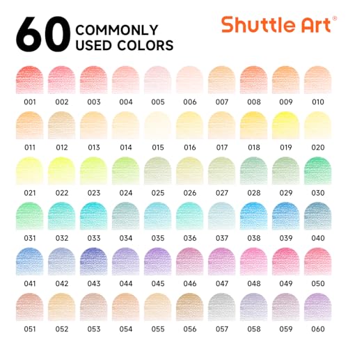 Shuttle Art 60 Pastel Colored Pencils Colored Pencils for Adult Coloring Soft Core Pencil in Gift Tin Box Drawing Pencil for Kids Adults Beginners Artists Drawing Coloring Sketching - Image 3