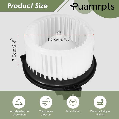 PUAMRPTS AC Heater Blower Motor Compatible with Cadillac Vehicles - CTS 2008-2015, STS 2007-2011, SRX 2007-2009 - Replace# 19130001, 700228 - Image 5
