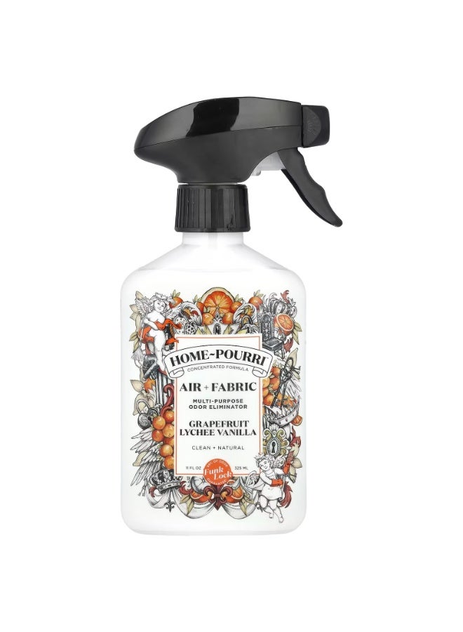 Poo-Pourri, Home-Pourri™, Air + Fabric, Multi- Purpose Odor Eliminator, Grapefruit Lychee Vanilla, 11 fl oz (325 ml)