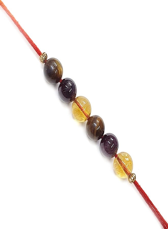 سوار مصمم من Bhavika Fashion Special Tiger Garnet Citrin (Rakhi)