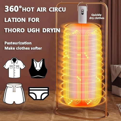 NOJTI Portable Clothes Dryer UV Sterilization | Portable Warmer for Clothes, Shoes, Socks, Baby Items| Foldable Electric Clothes Dryer - Image 5