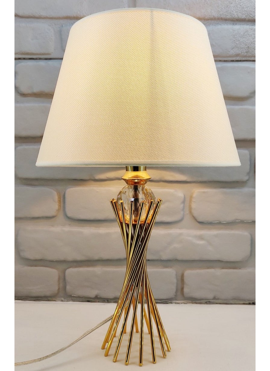 Gold Plated Burgu Metal Leg Crystal Glass Ball Light Cream Fabric Shade Table Lamp - pzsku/Z0184CFF01B73B7DFF3C9Z/45/_/1741286350/f7712c26-5c83-4919-9ec2-19466f345f6b